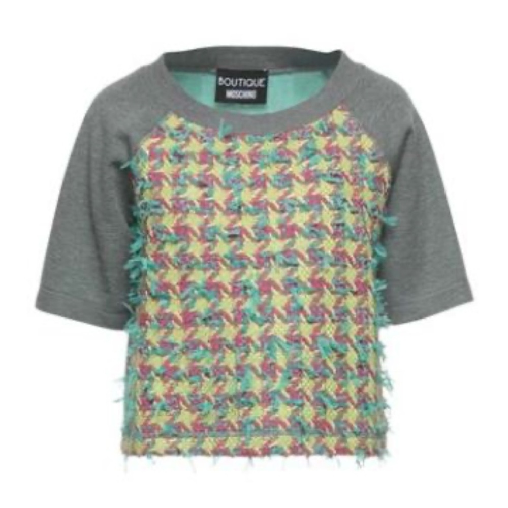 Moschino tweed crop boxy top size 4. Supper cute on! Amazing quality . 🔥🩷🔥